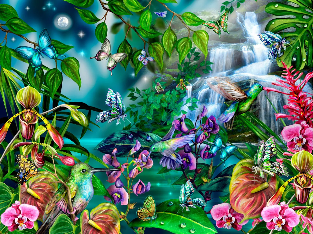 After Midnight Wall Mural – Tropical Rainforest