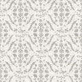French Provincial Grey Damask Pattern Wallpaper