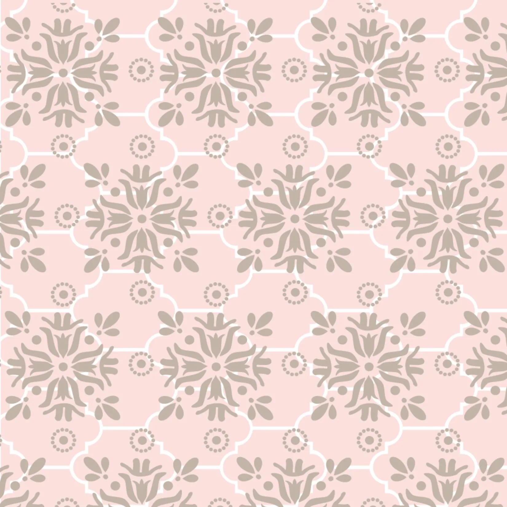 Mediterranean Baby - Scalloped Flowers Wallpaper