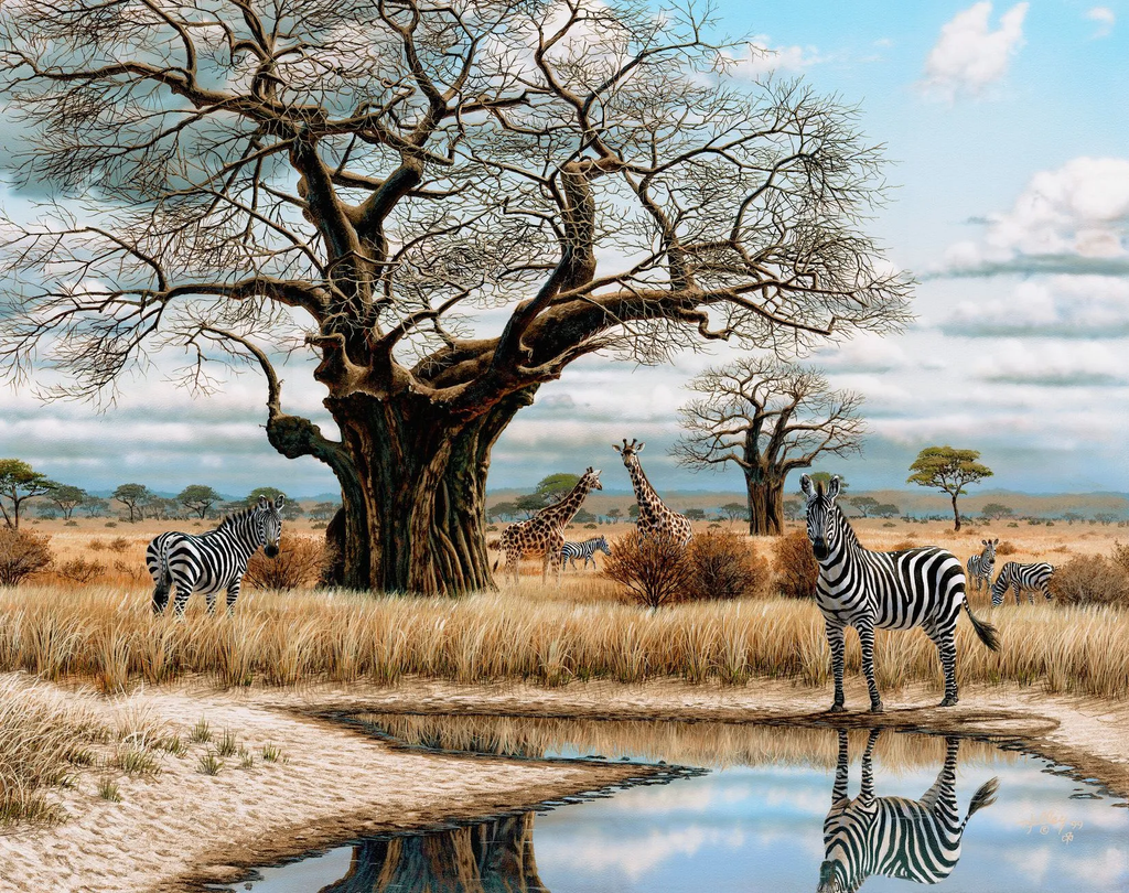 The Watering Hole Wall Mural