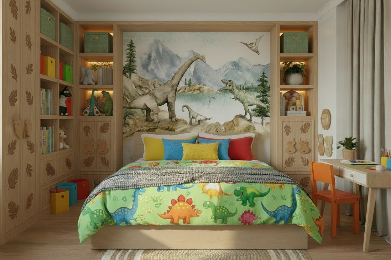 Dino Dreams Kids Room - Forest Cabinetry