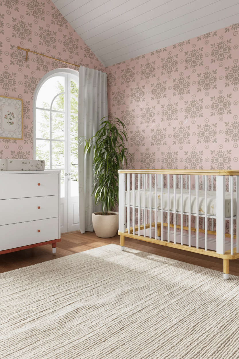 Mediterranean Baby Scalloped Flowers - Nursery Room