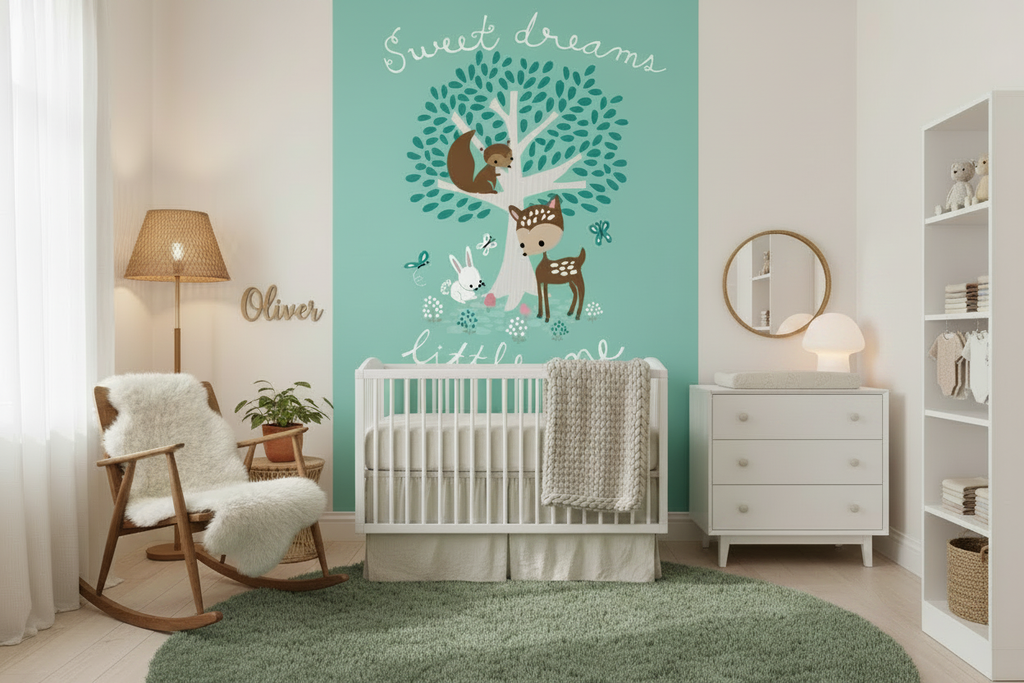 Sweet Dreams Nursery - Matched Lamp and Rug