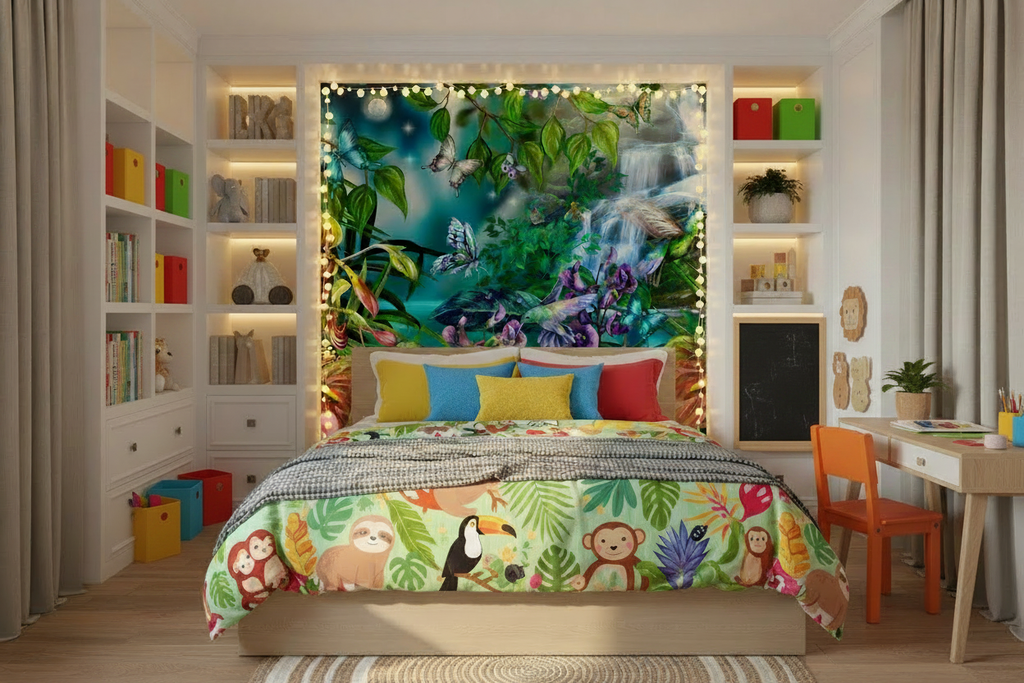 Tropical Rainforest Kids Room - Kid Cabinetry